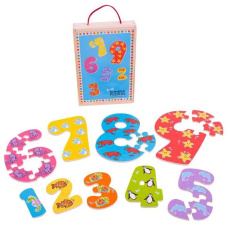 Bigjigs Toys – Dřevěné puzzle: čísla 1–9