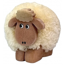 Dvěděti Dřevěná figurka XL pompon Ovce