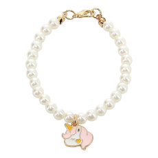 Petitcollin Perlový náhrdelník s jednorožcem (pro panenku 39-48 cm)
