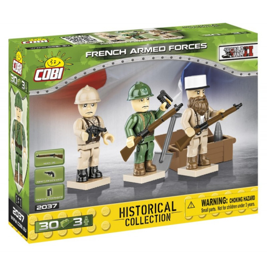 Cobi 2037 3 figurky s doplňky Francouzská armáda