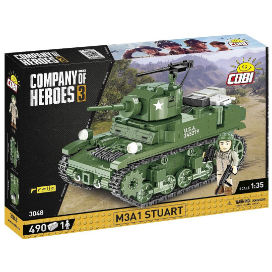 Cobi 3048 Americký tank M3A1 Stuart - Company of Heroes 
