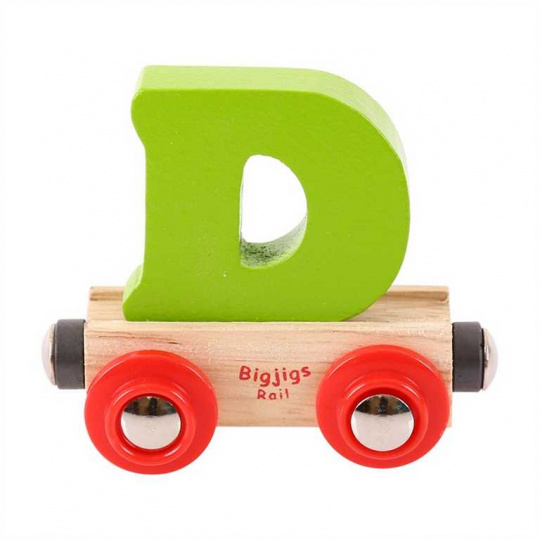 Bigjigs Rail Vagónek dřevěné vláčkodráhy - Písmeno D
