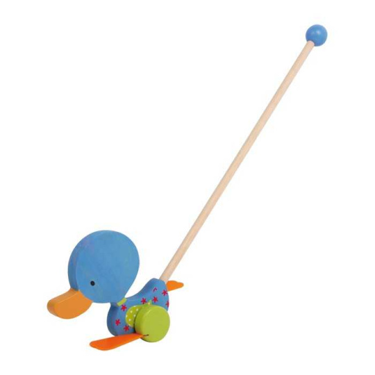Small Foot Tahací hračky kolébající se kačenka modrá