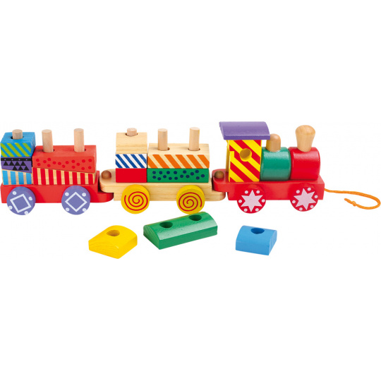 Dřevěné hračky - Vlak pestrobarevný
